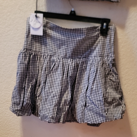 Japna Black and White Gingham Skirt Set - Picture 3 of 7